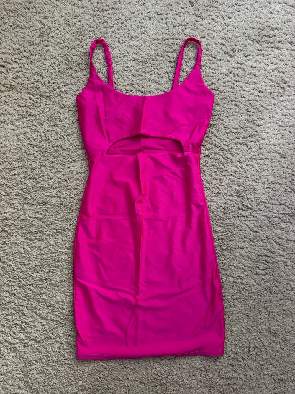 Hot Pink Cutout Bodycon Dress